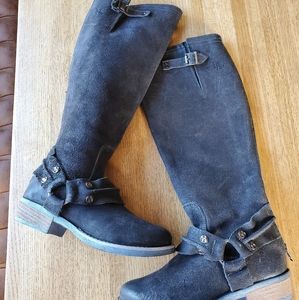 Tall harness boots